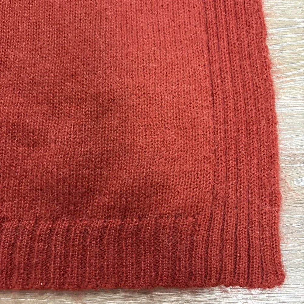 IKEA STRIB 50% Mohair Throw Blanket 80X60 Inch Knitted Red Pink Orange India